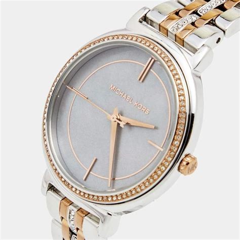 Michael Kors Cinthia Mother of Pearl Dial Ladies Two Tone